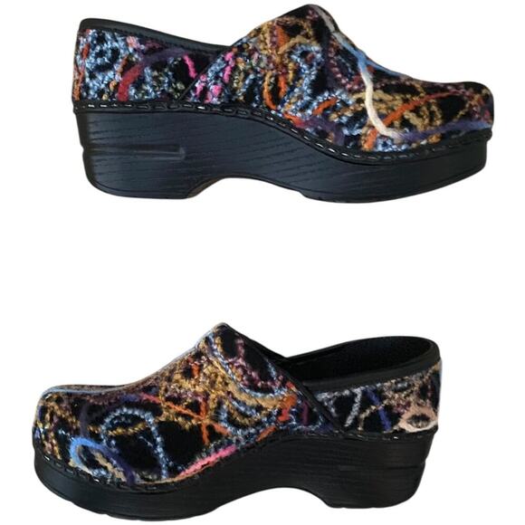 Dansko Clogs Women's Fabric Leather Colorful Nurse Slip-Ons Size EU 35 US 5 - Picture 3 of 16